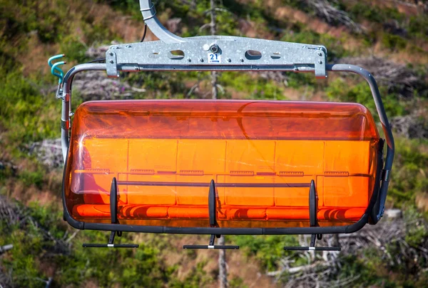 Orange ropeway in Low Tatras, Slovakia — Stock Photo, Image