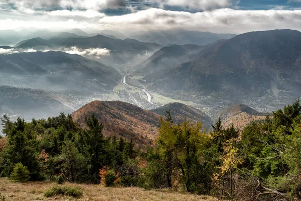 Utsikt Från Kullen Sip Slovakien Vackert Bergslandskap — Stockfoto