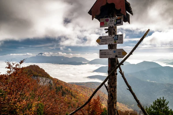 Stankovanien Slovakien Oktober 2021 Högst Upp Kullen Sip Stora Fatrabergen — Stockfoto