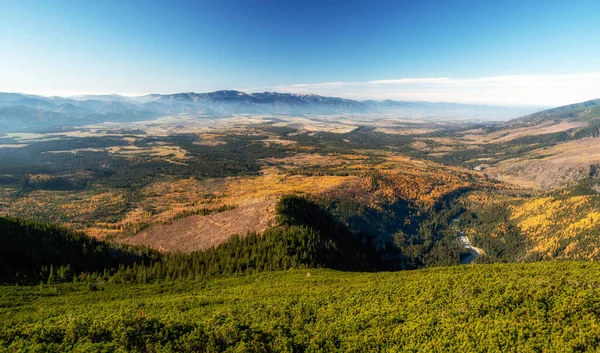 Hermoso Paisaje Rural Ver Zona Liptov Desde Pico Kivan Las — Foto de Stock