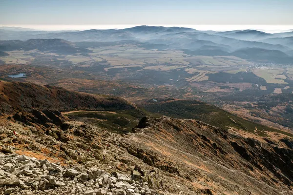 Widok Szczytu Krivan Tatrach Wysokich Łańcuch Górski Niskie Tatry Słowacji — Zdjęcie stockowe