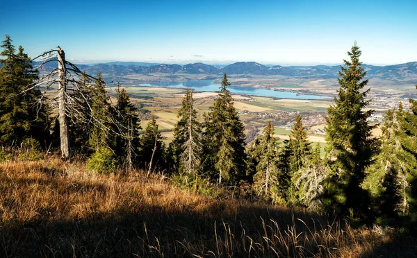 Piękny Krajobraz Gór Widok Wzgórza Demanovska Hora Zapory Liptovska Mara — Zdjęcie stockowe