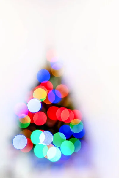 Blur Light Colorful Bokeh Celebration Defocused Lights Decoration Christmas Tree — Foto de Stock