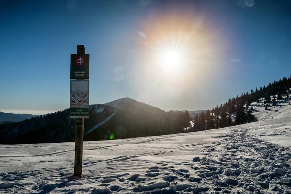 Smrekovica Eslováquia Janeiro 2021 Inverno Nas Montanhas Great Fatra — Fotografia de Stock