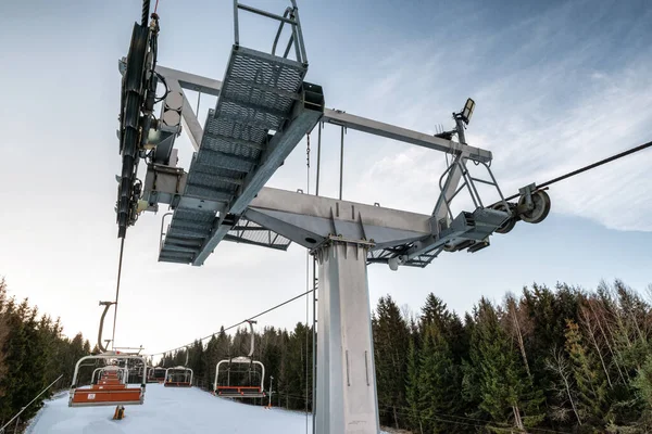 Krusetnica Slowakei Januar 2021 Leere Sessel Skilift Krusetnica Der Slowakei — Stockfoto