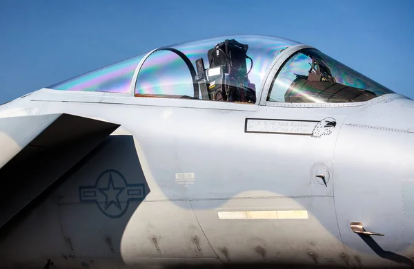 Sliac Slovakia August 2015 Cockpit Air Fighter Eagle — Stock Photo, Image