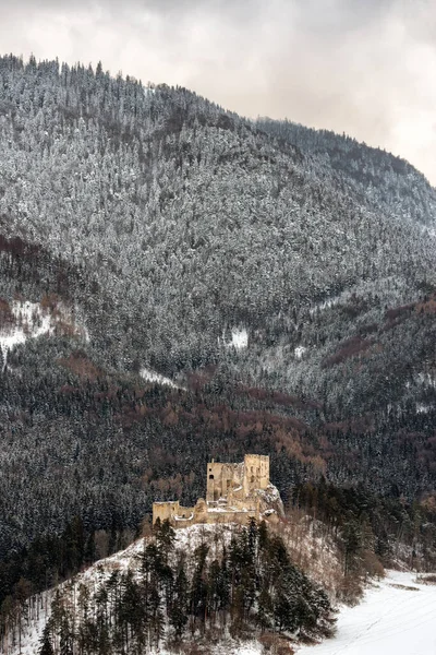 Ruines Château Médiéval Likava Slovaquie — Photo