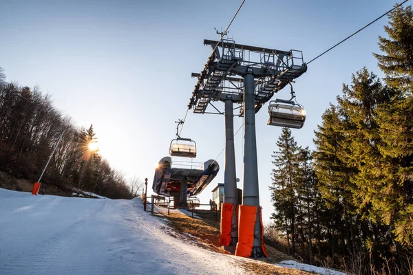 Banska Stiavnica Slovaquie Février 2022 Meilleure Station Téléski Station Salamandra — Photo