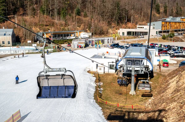 Banska Stiavnica Slowakei Februar 2022 Talstation Des Sessellifts Salamandra Der — Stockfoto