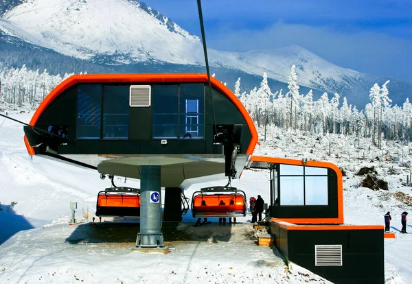 Tatranska Lomnica Slovakia Şubat 2011 Slovakya Nın Yüksek Tatras Dağlarındaki — Stok fotoğraf