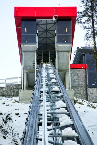 Demanovska Dolina Slowakei Dezember 2021 Station Der Seilbahn Twinliner Skigebiet — Stockfoto