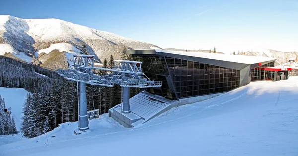 Demanovska Dolina Slowakei Dezember 2012 Station Der Seilbahn Funitel Skigebiet — Stockfoto