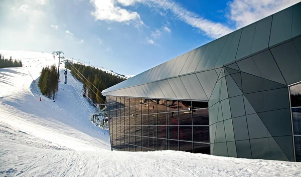 Demanovska Dolina Slowakei März 2013 Station Der Seilbahn Funitel Skigebiet — Stockfoto