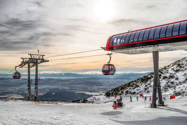 Tatranska Lomnica Slovakia February Bruary 2020 Top Station Gondola Lift — 图库照片