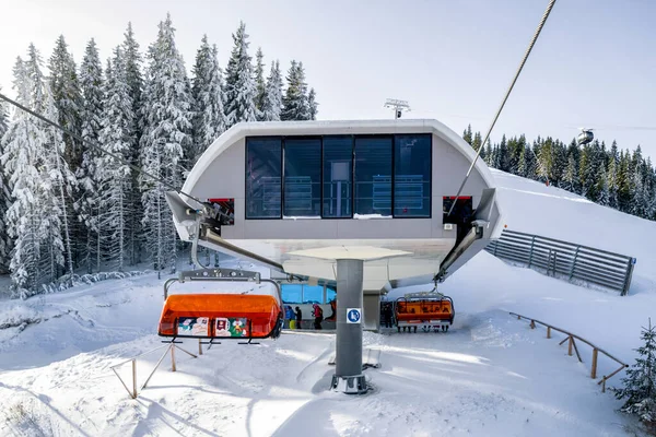 Demanovska Dolina Slowakei Februar 2020 Station Der Seilbahn Skigebiet Jasna — Stockfoto