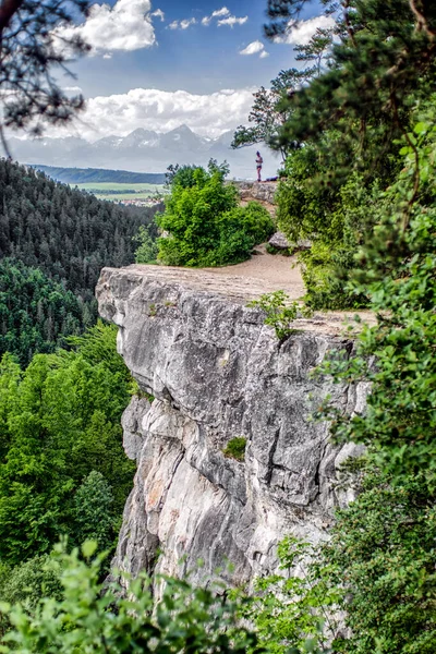 Красиві Точки Зору Tomasovsky Vyhlad Національний Парк Словацька Раю Мандрівного — стокове фото