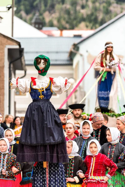 Ruzomberok Eslovaquia Abril 2022 Sacar Quemar Diosa Eslava Moreana Tradición — Foto de Stock