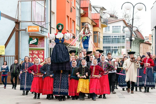 Ruzomberok Eslovaquia Abril 2022 Sacar Quemar Diosa Eslava Moreana Tradición — Foto de Stock