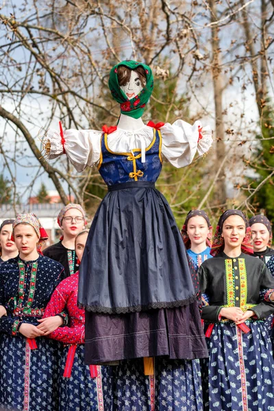 Ruzomberok Eslovaquia Abril 2022 Sacar Quemar Diosa Eslava Moreana Tradición — Foto de Stock