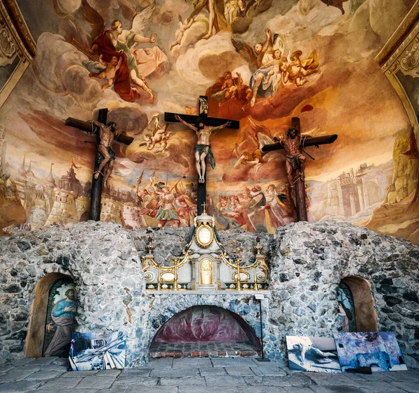 Banska Stiavnica Eslovaquia Febrero 2022 Interior Iglesia Calvario Histórico Ciudad — Foto de Stock