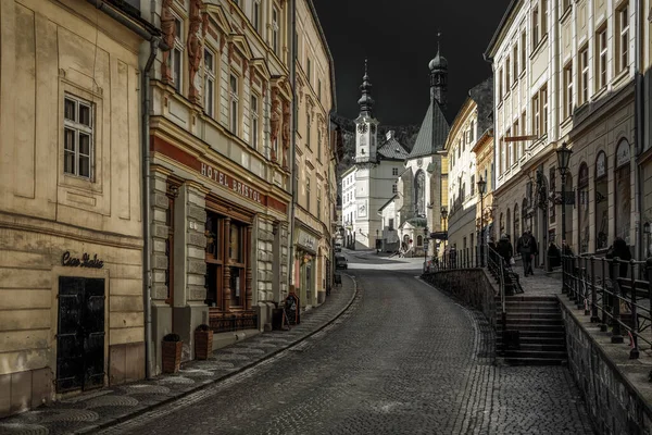 Banska Stiavnica Slovakia Şubat 2022 Slovakya Daki Banska Stiavnica Kentinin — Stok fotoğraf