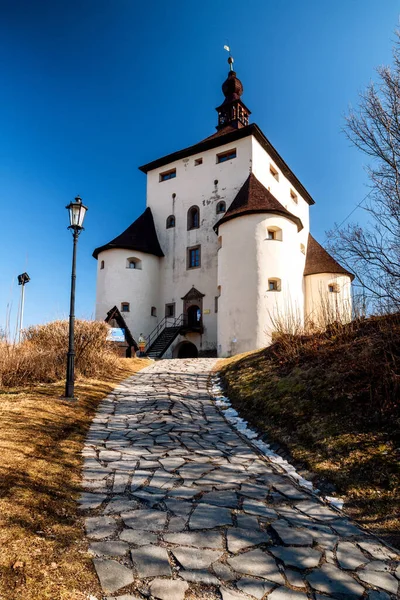 Banska Stiavnica Eslováquia Fevereiro 2022 Novo Castelo Centro Histórico Cidade — Fotografia de Stock