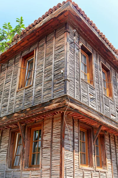 Типичный Деревянный Дом Старом Городе Созополь Болгарии — стоковое фото