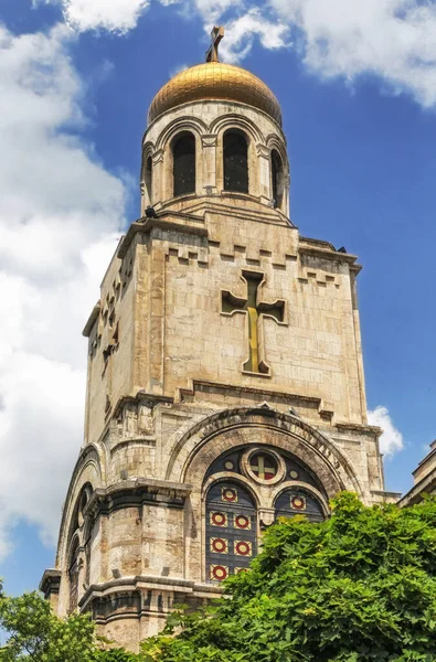 Tower Cathedral Dormition Mother God Town Varna Bulgaria — Stock Photo, Image