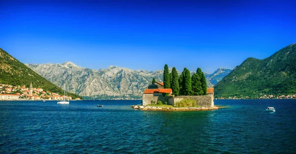 Kotor Montenegro August 2010 Church Our Lady Rocks Small Islet — Stock Photo, Image