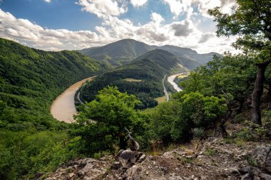 The Domasin meander of river Vah in Slovakia