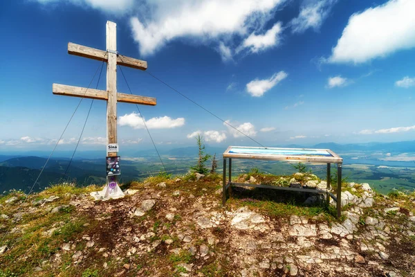 Demanova Slovensko Června 2021 Kříž Kopci Sina Nízkých Tatrách — Stock fotografie