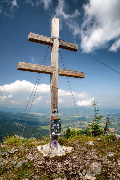 Demanova Slovensko Června 2021 Kříž Kopci Sina Nízkých Tatrách — Stock fotografie