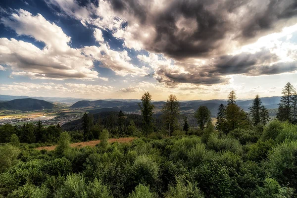 View Wooden Lookout Hill Tabor Slovakia — Stock Photo, Image