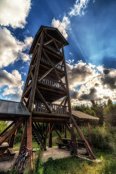 Kysucke Nove Mesto Slovakia July 2021 Wooden Lookout Hill Tabor — Stock Photo, Image