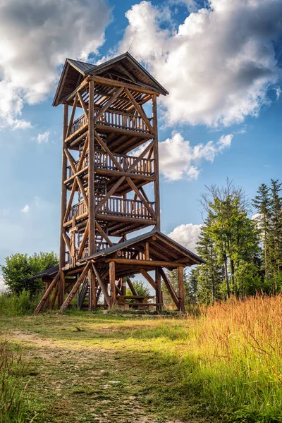 Kysucke Nove Mesto Slovakia July 2021 Wooden Lookout Hill Tabor — Stock Photo, Image