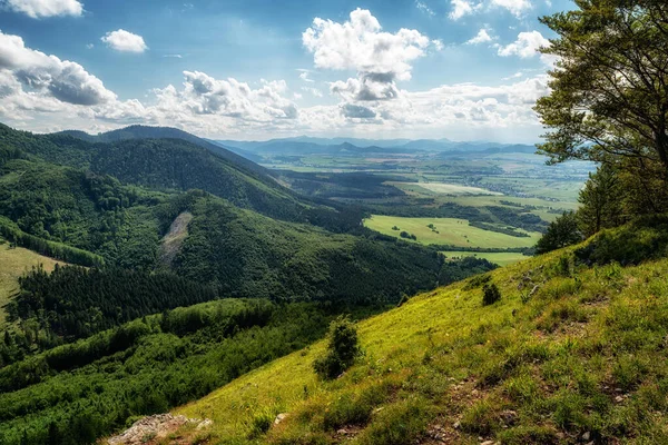 Hermosa Vista Montaña Verano Desde Colina Cipcie Eslovaquia — Foto de Stock