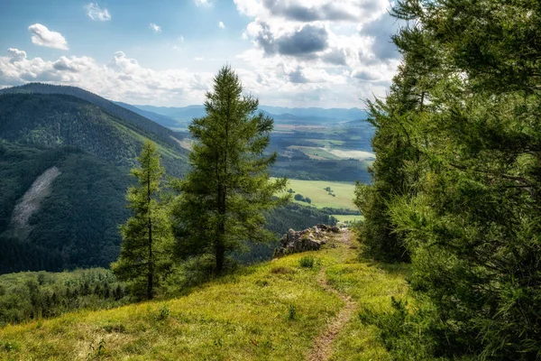 Bela Vista Para Montanha Verão Colina Cipcie Eslováquia — Fotografia de Stock
