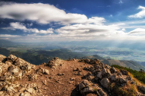 Beautiful View Onmountain Landscape Top Hill Velky Choc Slovakia — Stock fotografie