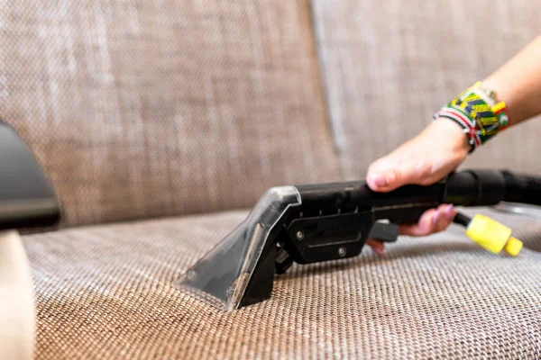 Professional Steam Cleaner Sofa Cleaning — Stock Photo, Image