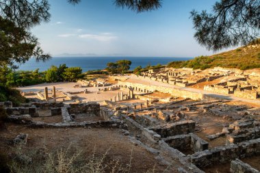 Yunanistan 'ın Rodos adasında antik Kamiros kasabası