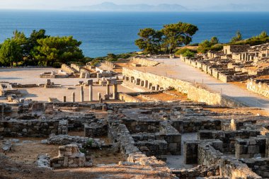 Yunanistan 'ın Rodos adasında antik Kamiros kasabası
