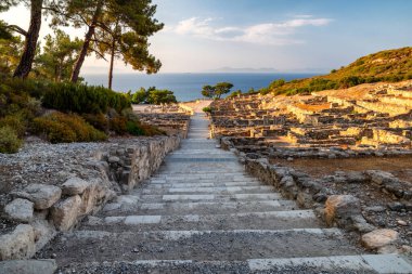 Archaeological site ancient Kamiros town in Rhodes island at Greece