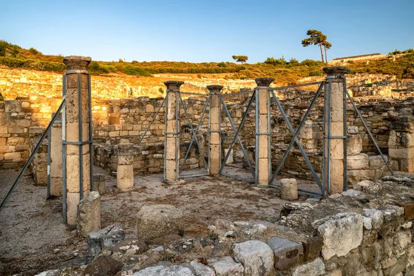 Archaeological Site Ancient Kamiros Town Rhodes Island Greece — Foto Stock