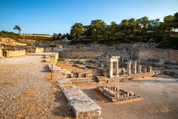 Archaeological Site Ancient Kamiros Town Rhodes Island Greece Ruins Hellenistic — Foto Stock