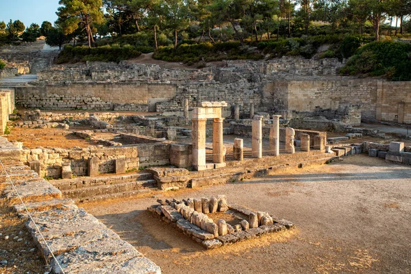 Archaeological Site Ancient Kamiros Town Rhodes Island Greece Ruins Hellenistic — Foto Stock