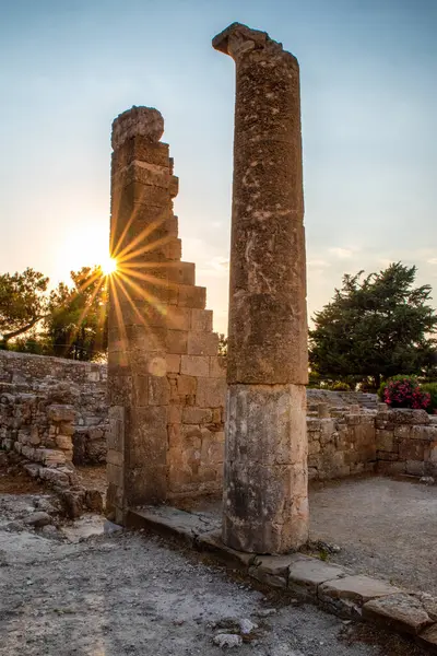 Archaeological Site Ancient Kamiros Town Rhodes Island Greece — Foto Stock