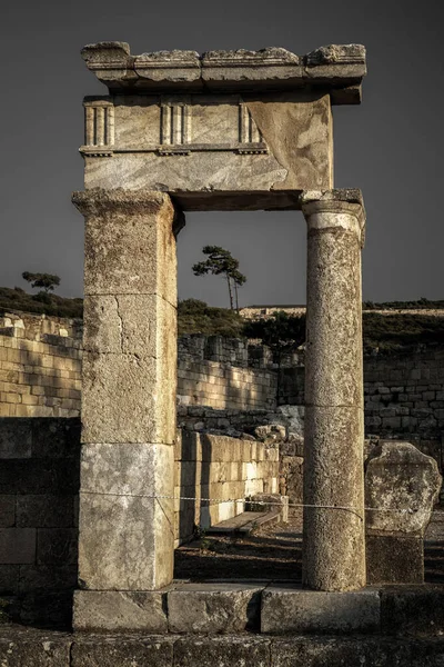 Archaeological Site Ancient Kamiros Town Rhodes Island Greece —  Fotos de Stock