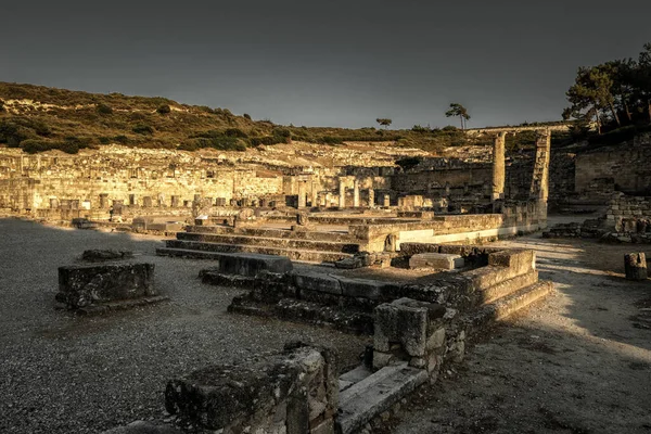 Archaeological Site Ancient Kamiros Town Rhodes Island Greece — Stockfoto