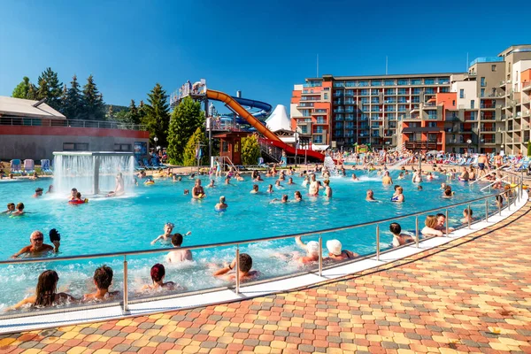 Besenova Slovakia July 2022 People Relaxing Pool Waterpark Summer Hot — Zdjęcie stockowe