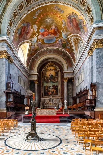 Esztergom Hungary May 2022 Beautiful Decorated Interior Esztergom Basilica — стоковое фото